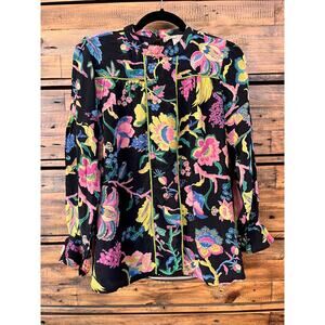 Anthropologie, Anacortes Silk Blouse Banjanan 100% Silk Sz XS